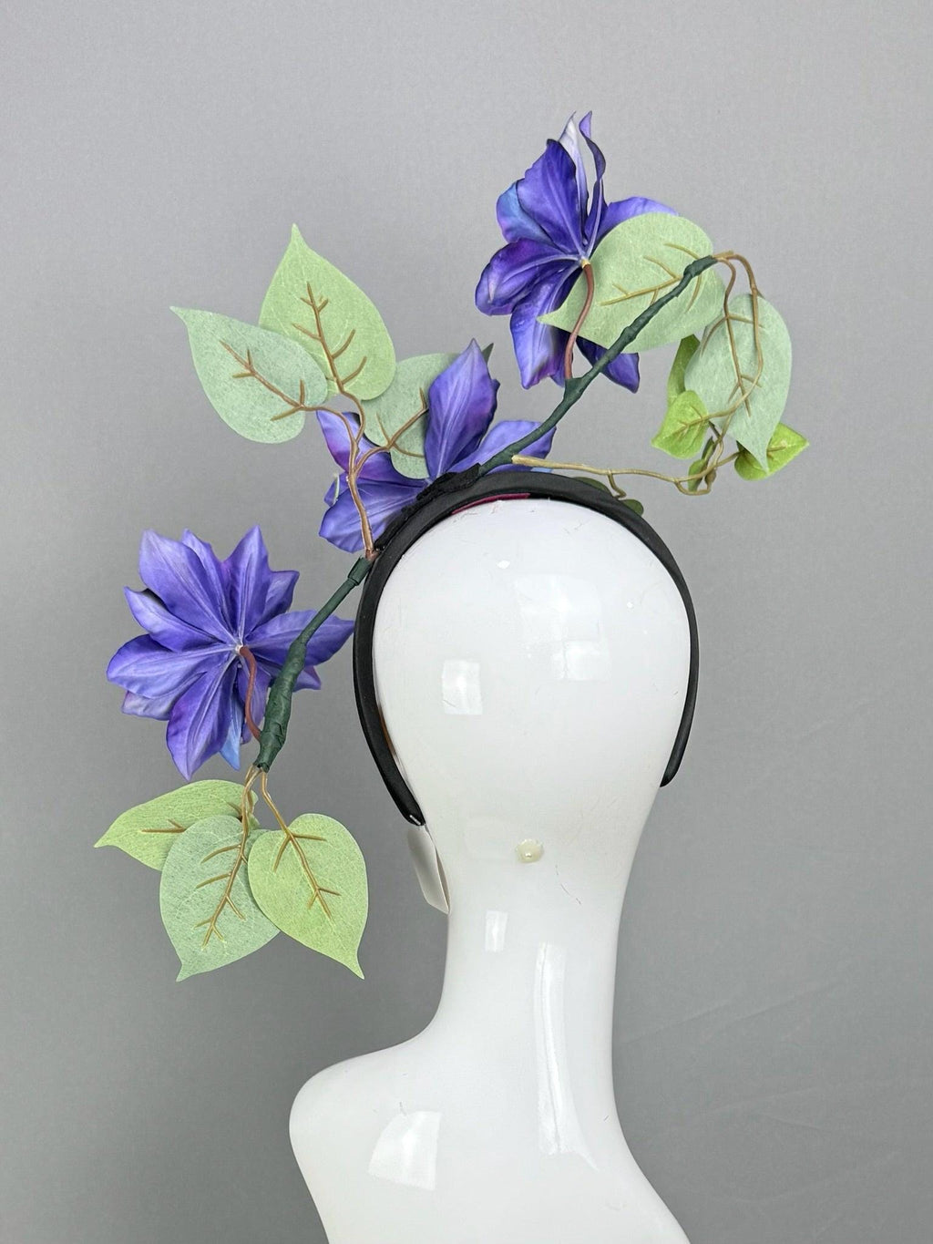 Kentucky Derby Fascinator Hat | Purple, and Green Flower Hat | Derbyologie