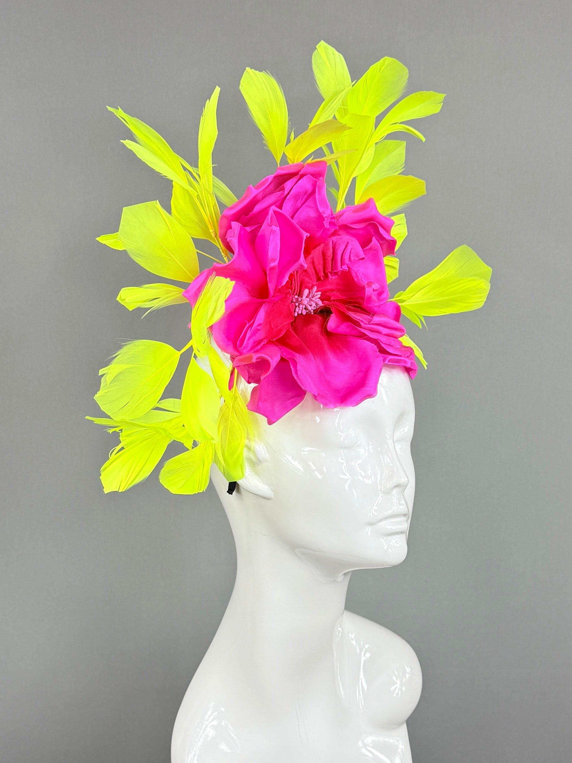 Kentucky Derby Fascinator Hat | Pink and Yellow Headpiece | Derbyologie