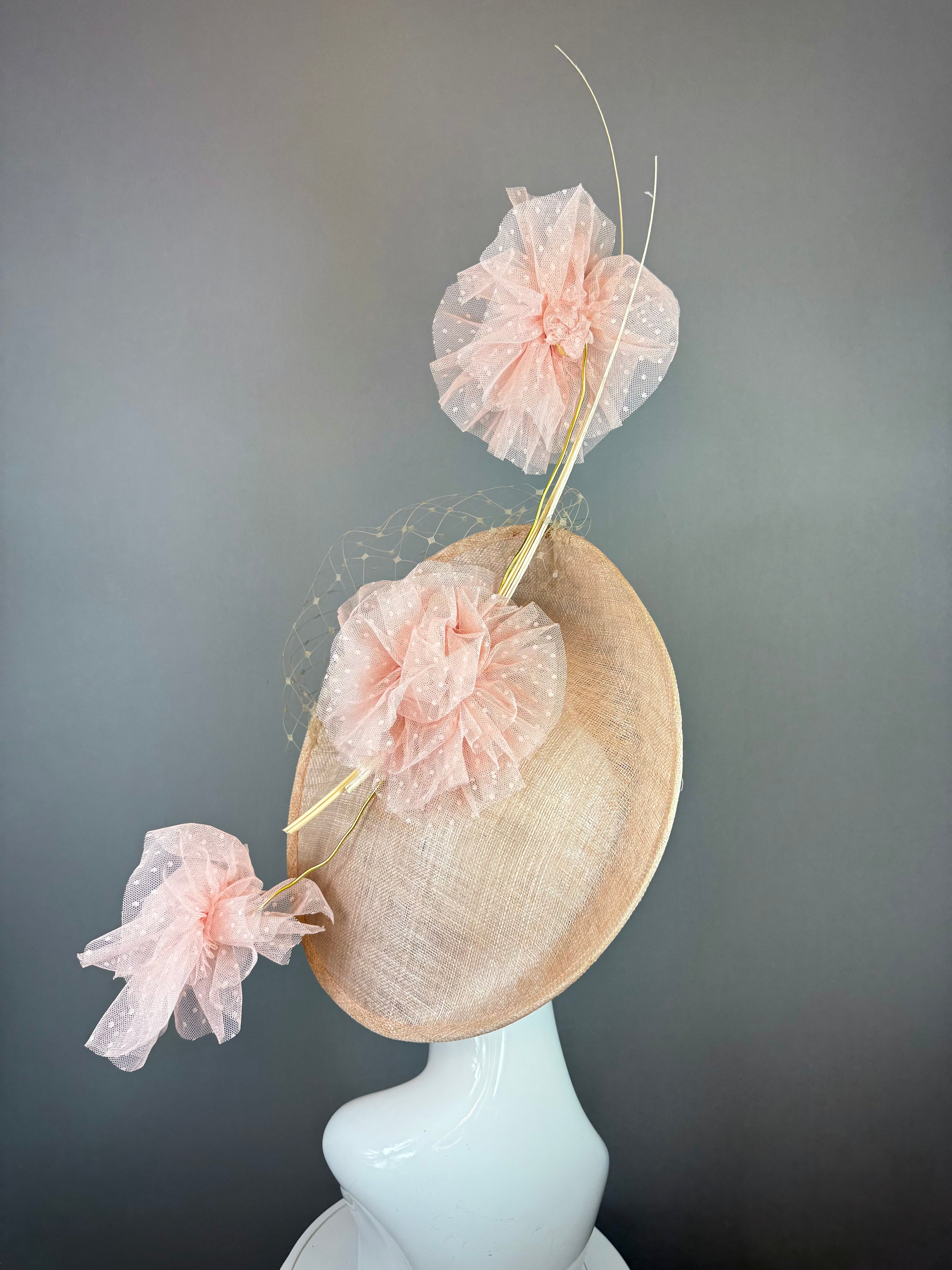 Pink Derby Fascinator, Kentucky Derby Hat Alternative, Kentucky derby hat (PLATINUM LINE)