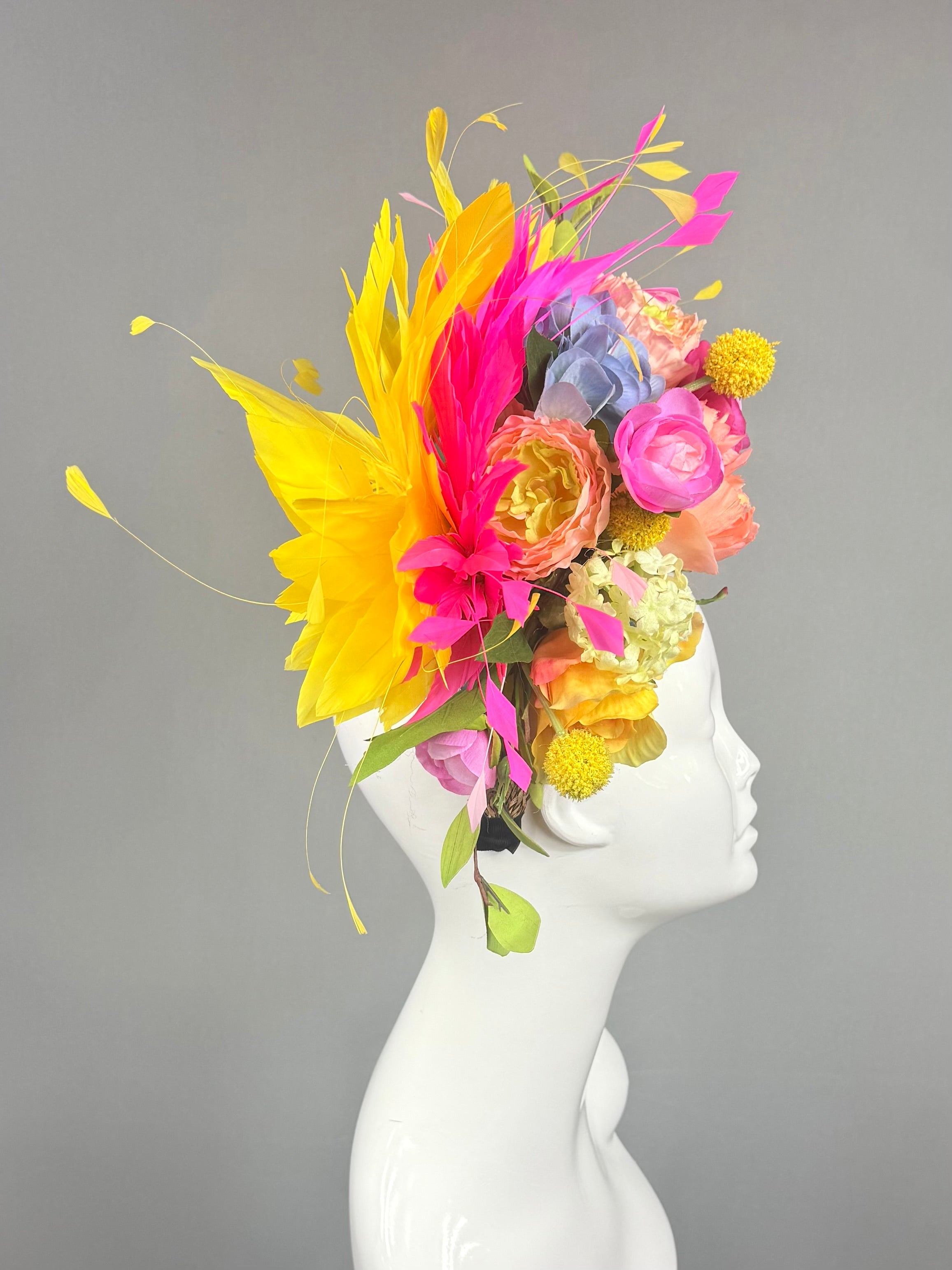 Kentucky Derby Fascinator Hat | colorful spring bouquet Headband Hat | Derbyologie