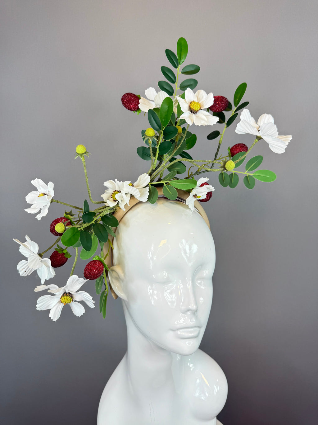 Kentucky Derby Fascinator Hat | Strawberry Flower Headpiece | Derbyologie