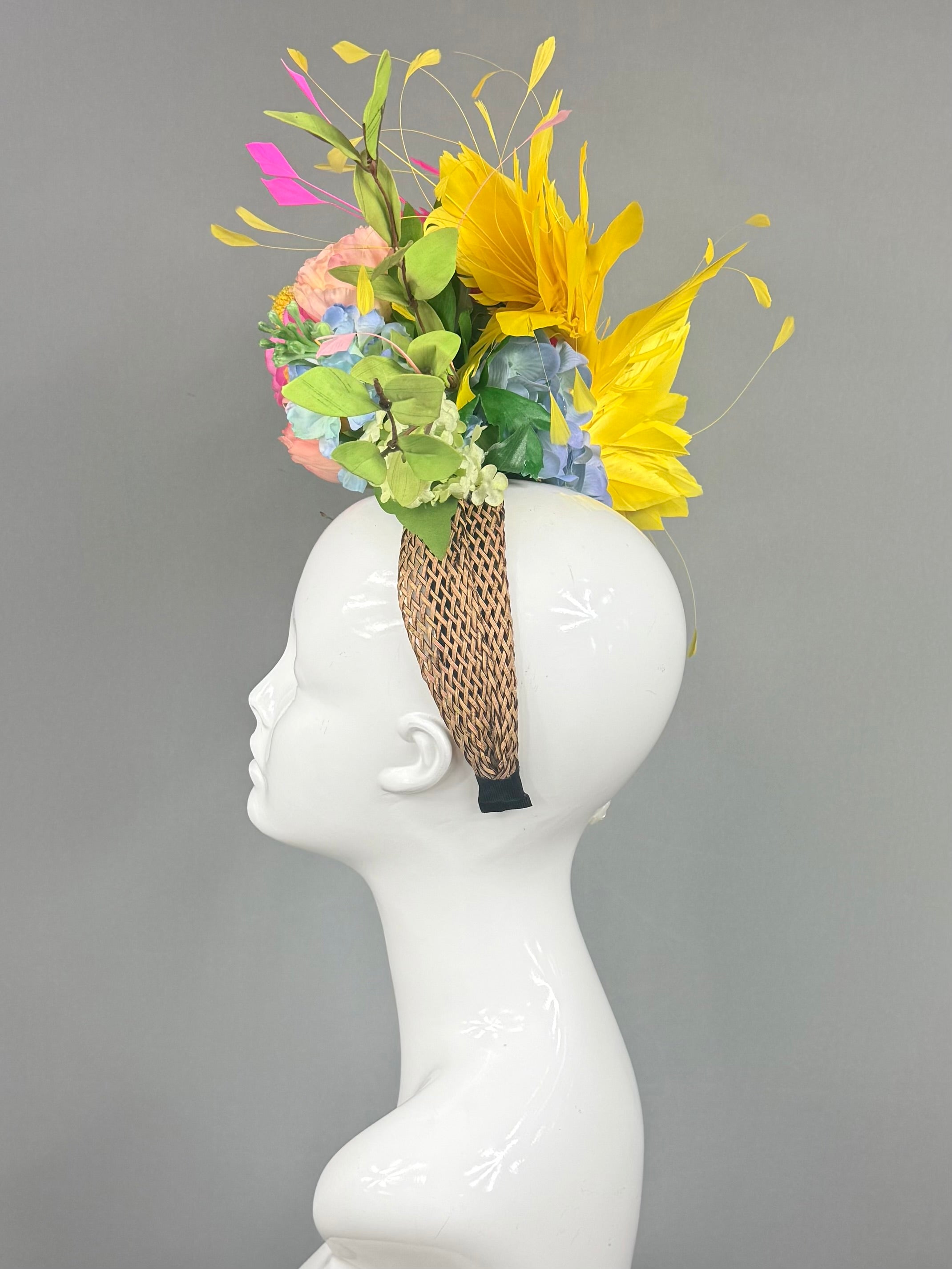 Kentucky Derby Fascinator Hat | colorful spring bouquet Headband Hat | Derbyologie