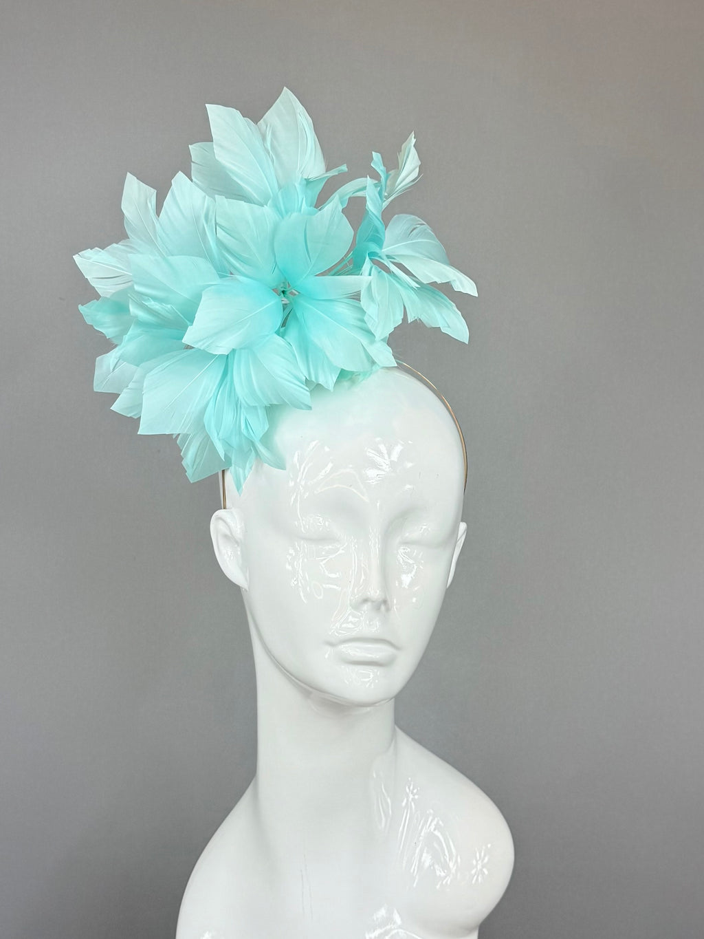 Kentucky Derby Fascinator Hat | Blue Feather Hat | Derbyologie