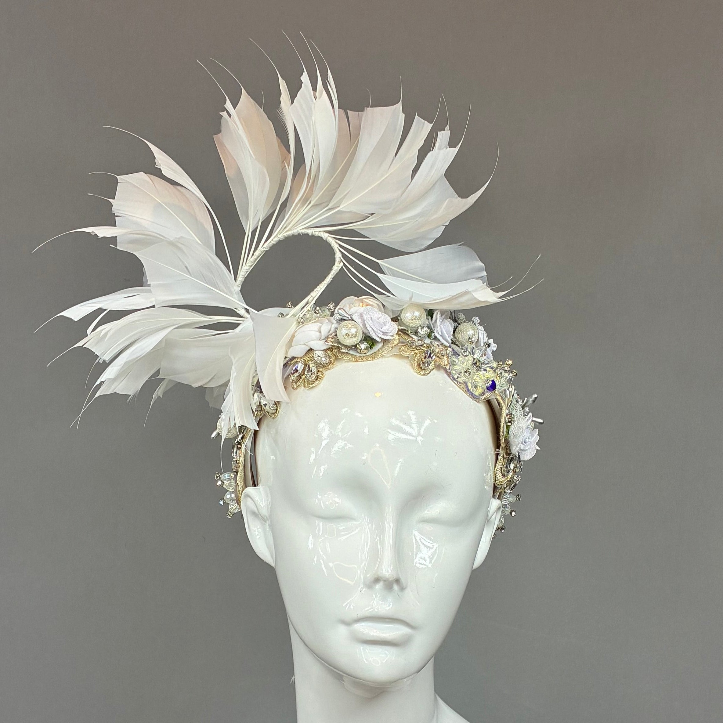 White Derby Fascinator, Kentucky Derby Hat Alternative, Kentucky derby hat