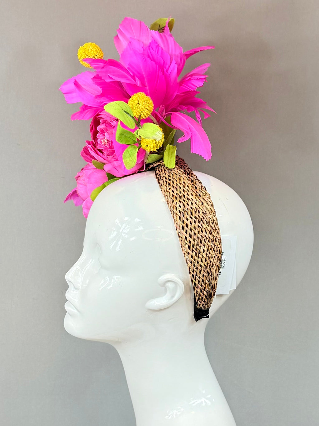 Kentucky Derby Fascinator Hat | Pink, Green, and Yellow Flower Hat | Derbyologie