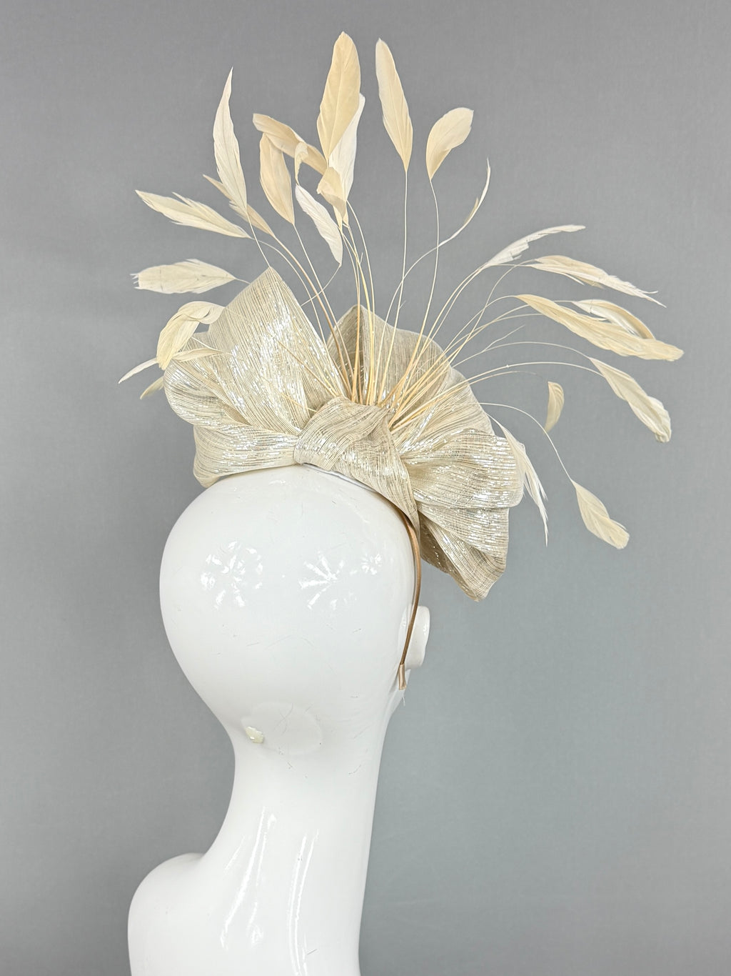 Kentucky Derby Fascinator Hat | Gold Silk Headpiece | Derbyologie