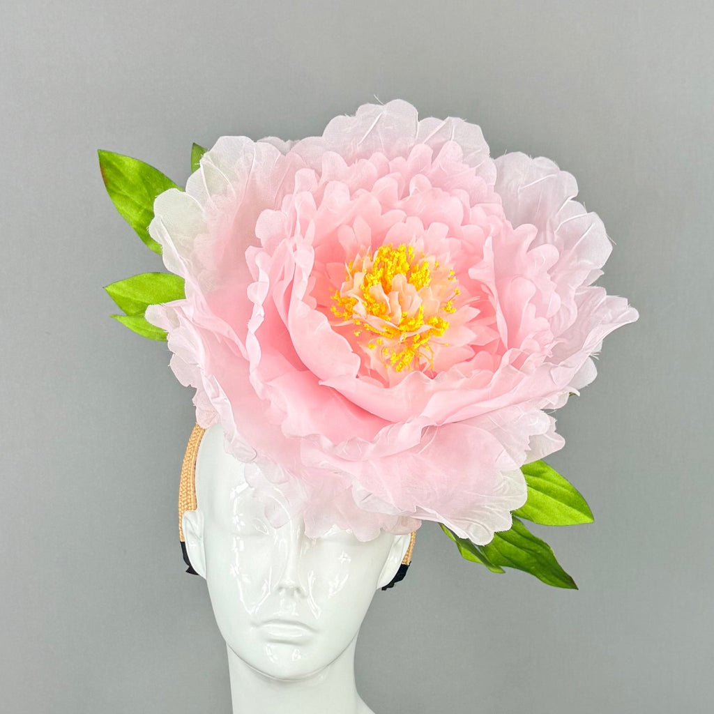 Kentucky Derby Fascinator Hat | Pink and Green Floral Headpiece | Derbyologie