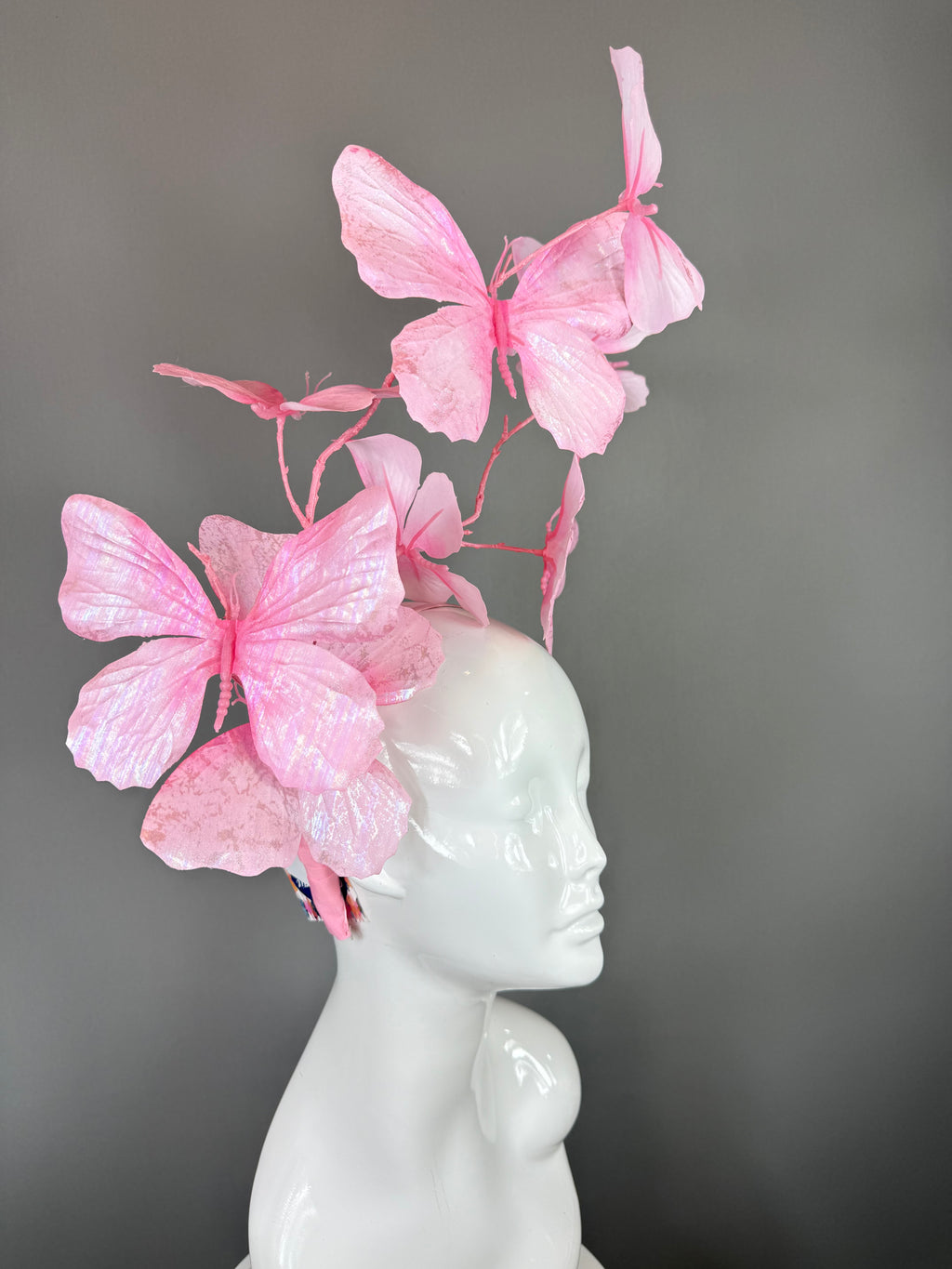 Kentucky Derby Fascinator Hat | Pink Butterfly Headpiece | Derbyologie