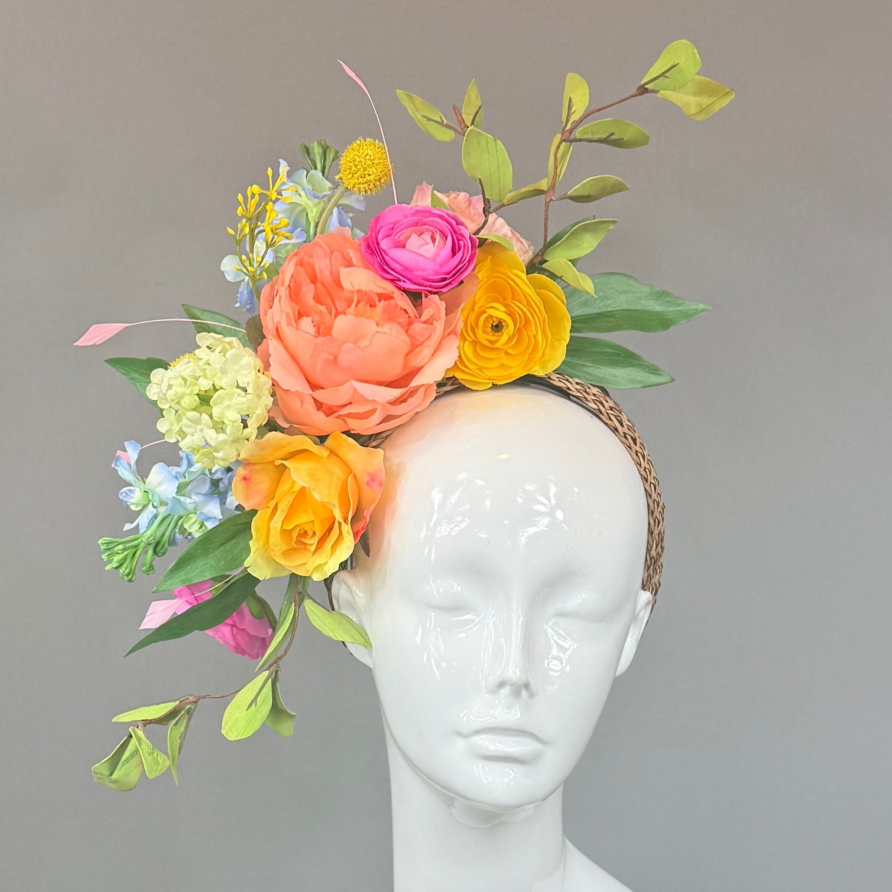 Kentucky Derby Fascinator Hat | Pink, Blue, Green, Yellow Hat | Derbyologie