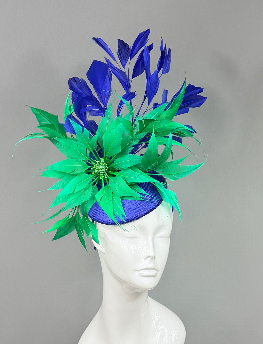 Kentucky Derby Fascinator Hat | Green and blue Headband Hat | Derbyologie