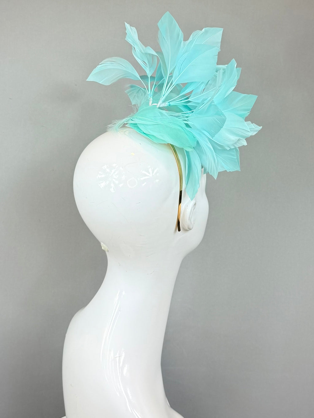 Kentucky Derby Fascinator Hat | Blue Feather Hat | Derbyologie