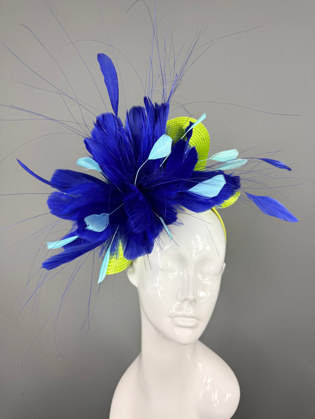 Kentucky Derby Fascinator Hat | Blue, Turquoise and Green Headpiece | Derbyologie