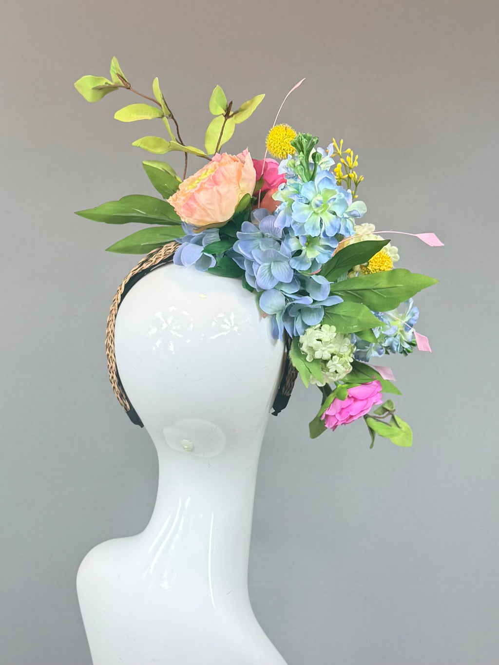 Kentucky Derby Fascinator Hat | Pink, Blue, Green, Yellow Hat | Derbyologie