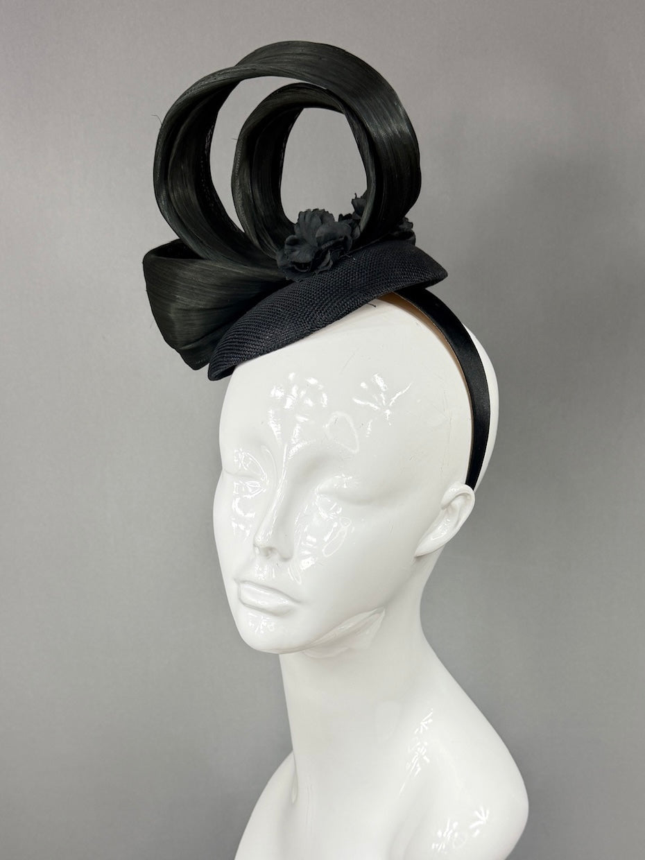 Kentucky Derby Fascinator Hat | Black Headpiece | Derbyologie