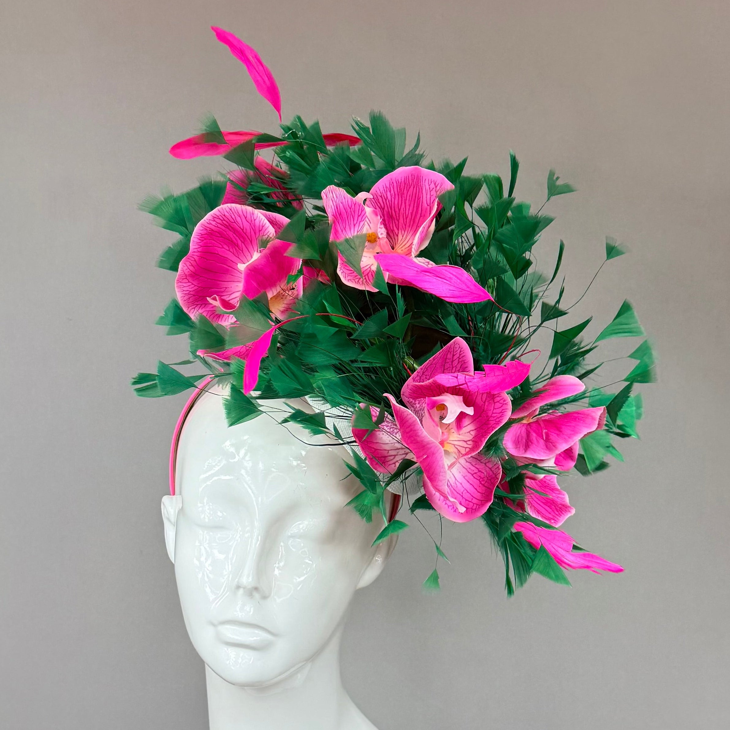 Kentucky Derby Fascinator Hat | Pink and Green Derby Hat | Derbyologie