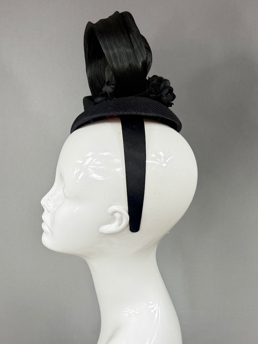 Kentucky Derby Fascinator Hat | Black Headpiece | Derbyologie