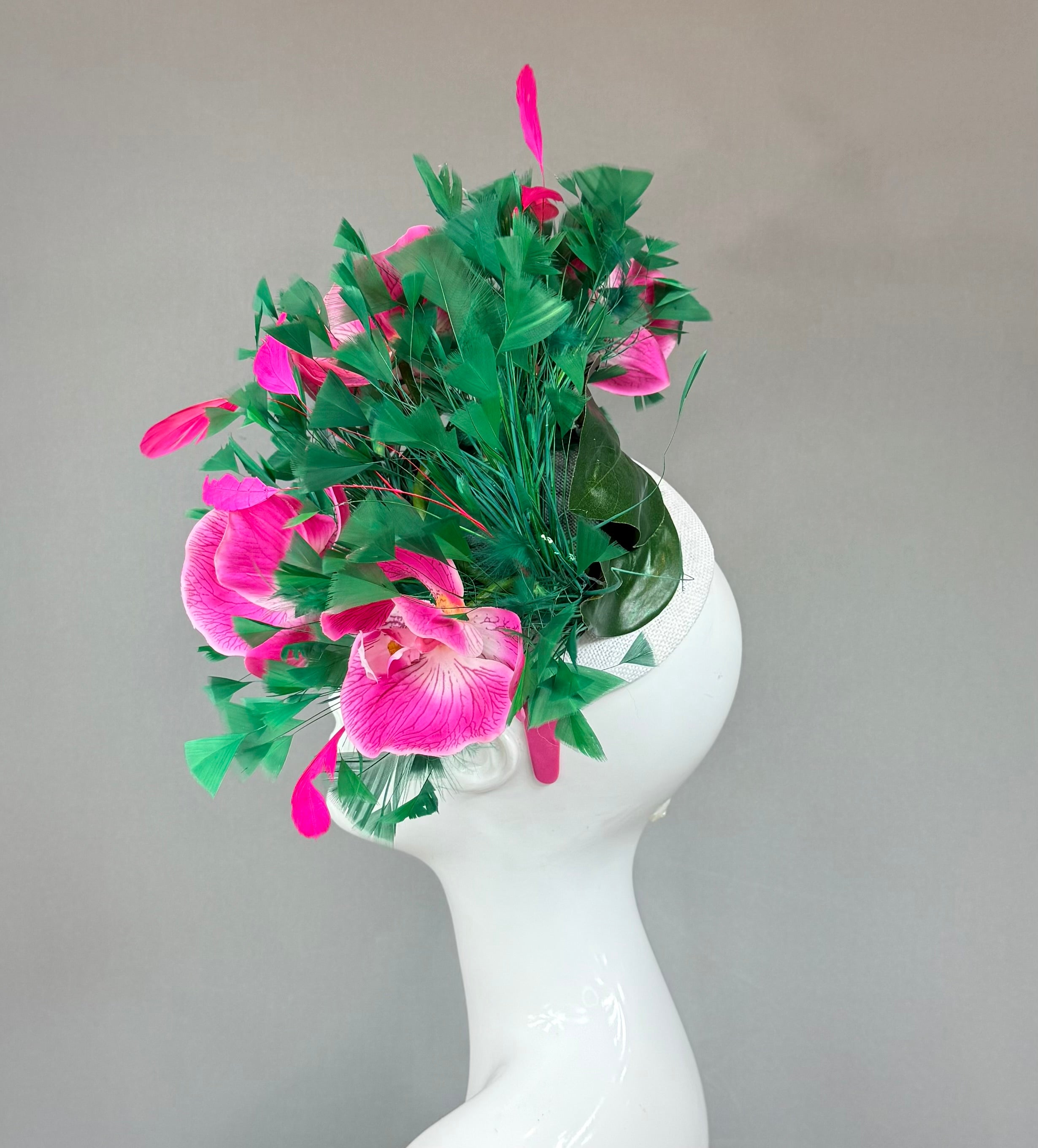 Kentucky Derby Fascinator Hat | Pink and Green Derby Hat | Derbyologie