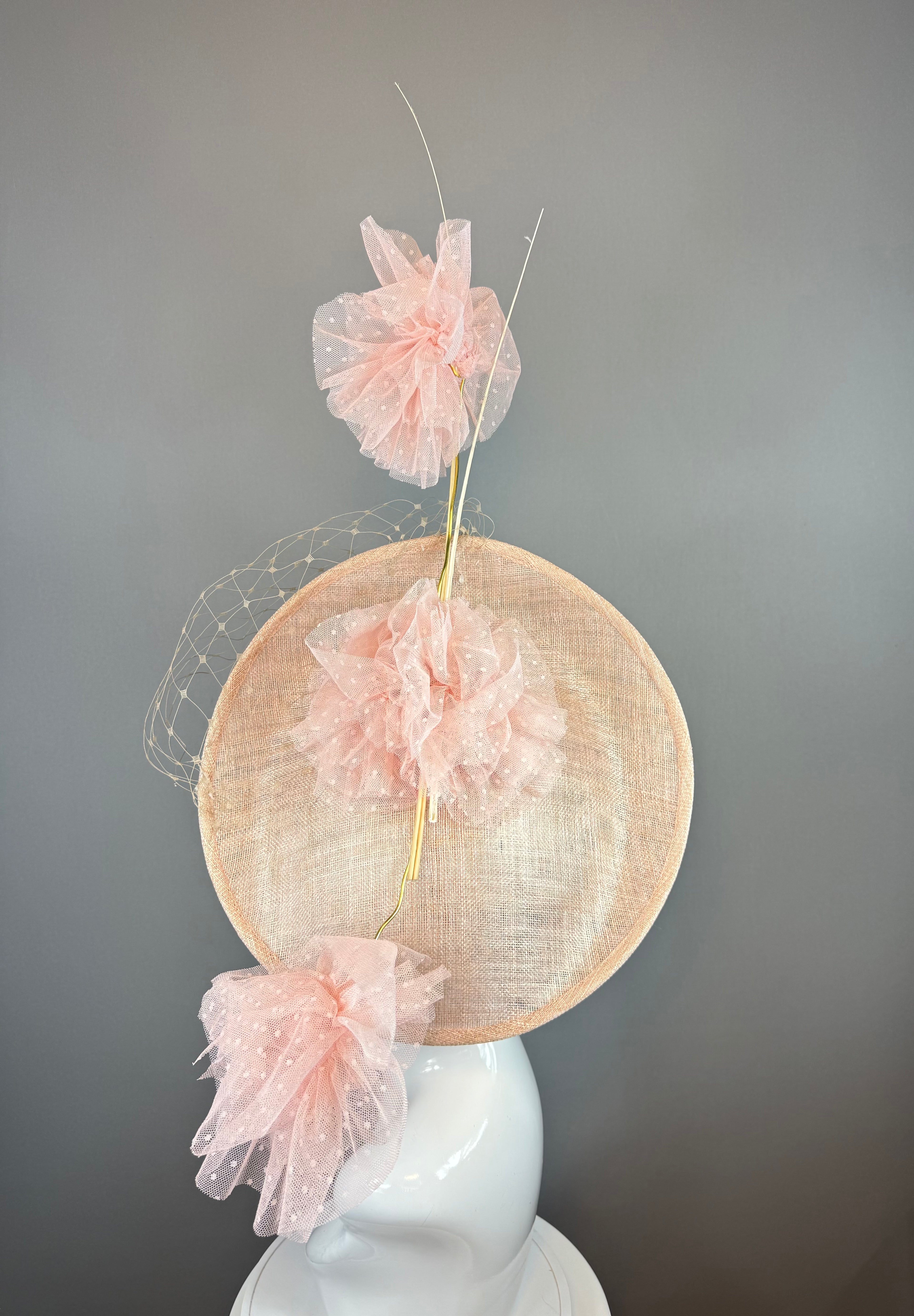 Pink Derby Fascinator, Kentucky Derby Hat Alternative, Kentucky derby hat (PLATINUM LINE)