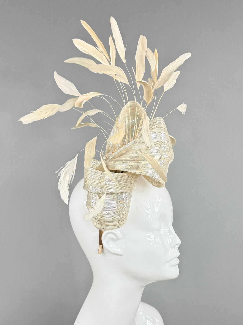 Kentucky Derby Fascinator Hat | Gold Silk Headpiece | Derbyologie