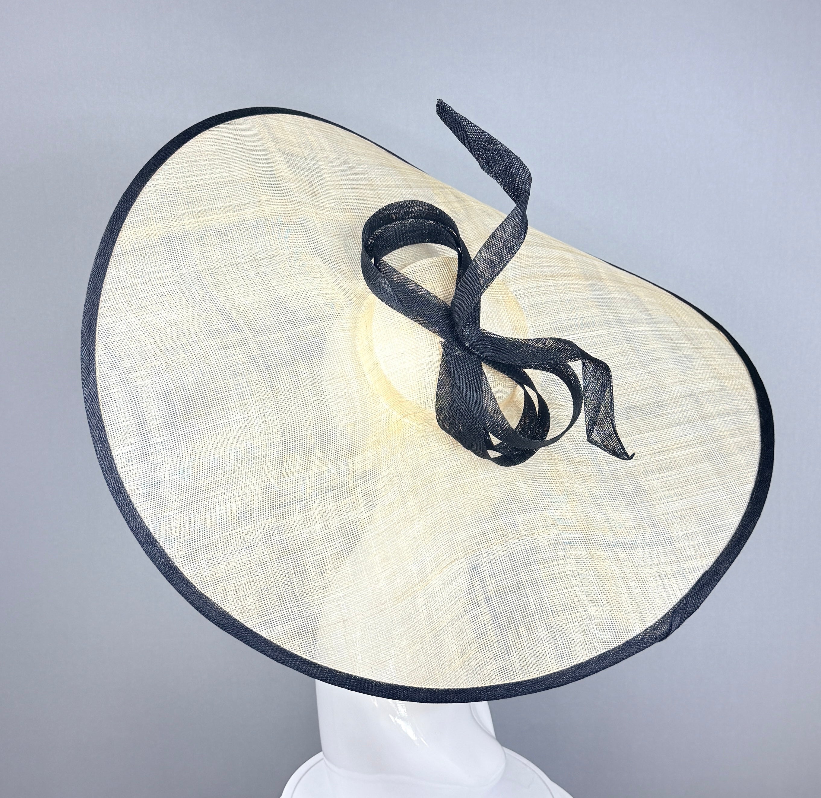 Kentucky Derby Fascinator Hat | Beige and Black Hatinator Headband Hat | Derbyologie