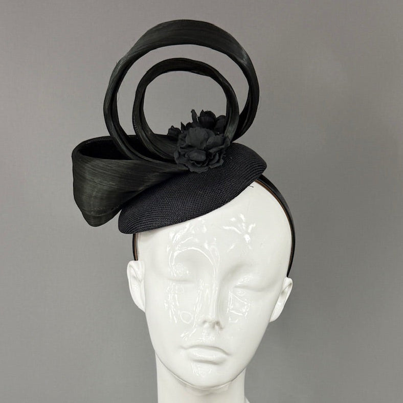 Kentucky Derby Fascinator Hat | Black Headpiece | Derbyologie