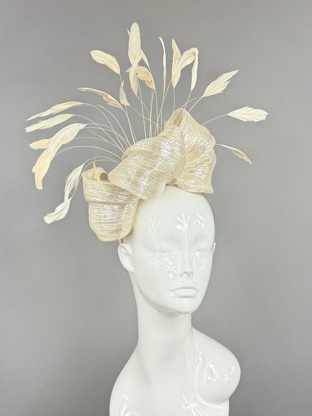 Kentucky Derby Fascinator Hat | Gold Silk Headpiece | Derbyologie