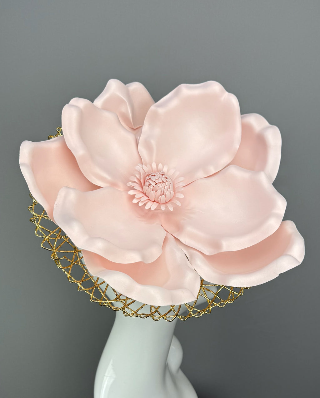 Pink and Gold Kentucky Derby fascinator, Derby Hat Alternative
