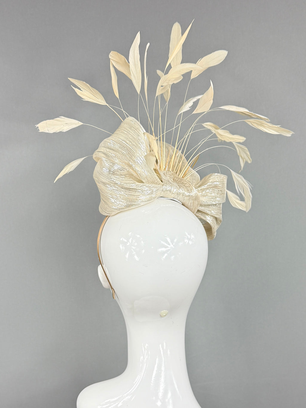 Kentucky Derby Fascinator Hat | Gold Silk Headpiece | Derbyologie