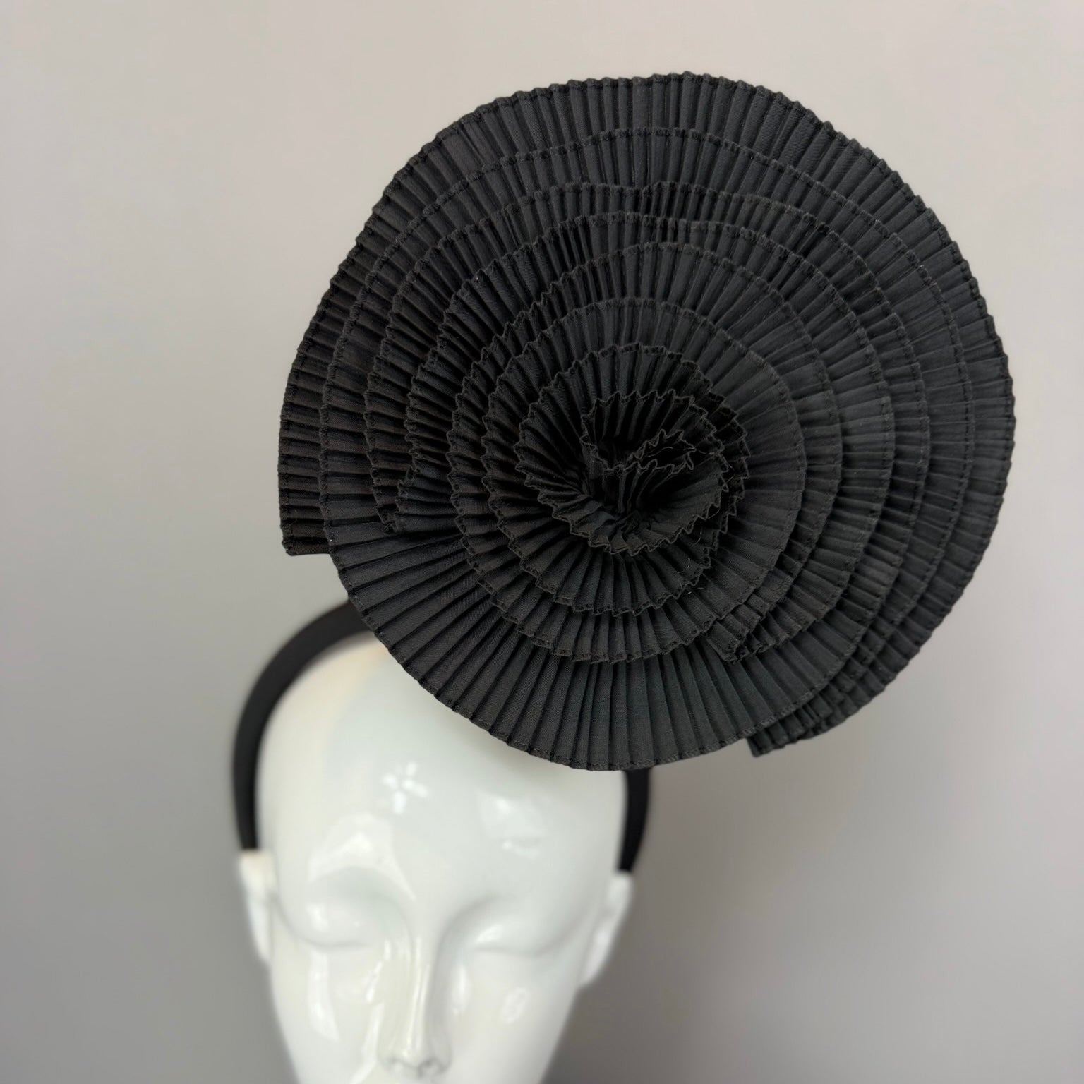 Black Kentucky Derby fascinator, Derby Hat Alternative (GOLD LINE)