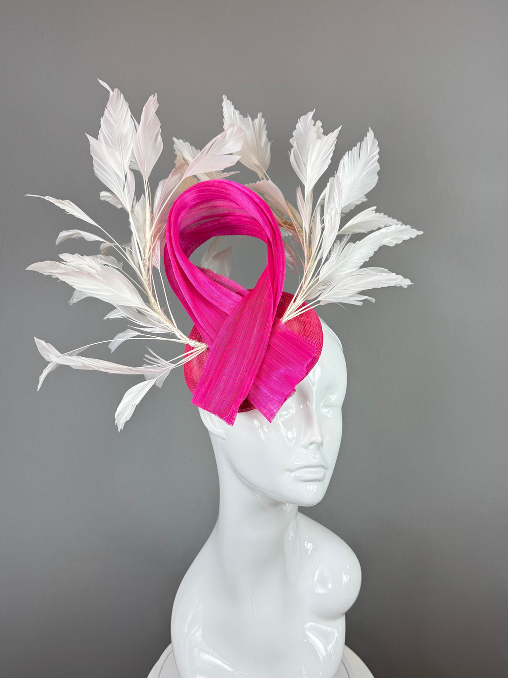 Kentucky Derby Fascinator Hat | Pink and White Fascinator | Derbyologie