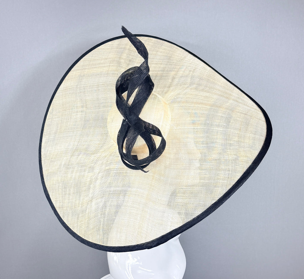 Kentucky Derby Fascinator Hat | Beige and Black Hatinator Headband Hat | Derbyologie