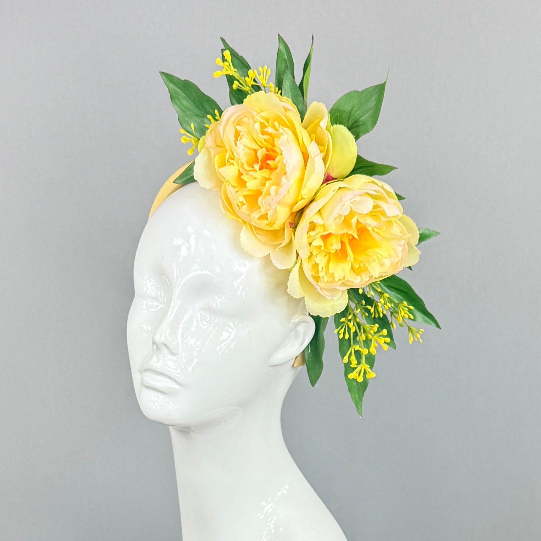 Kentucky Derby Fascinator Hat | Green, and Yellow Headpiece | Derbyologie