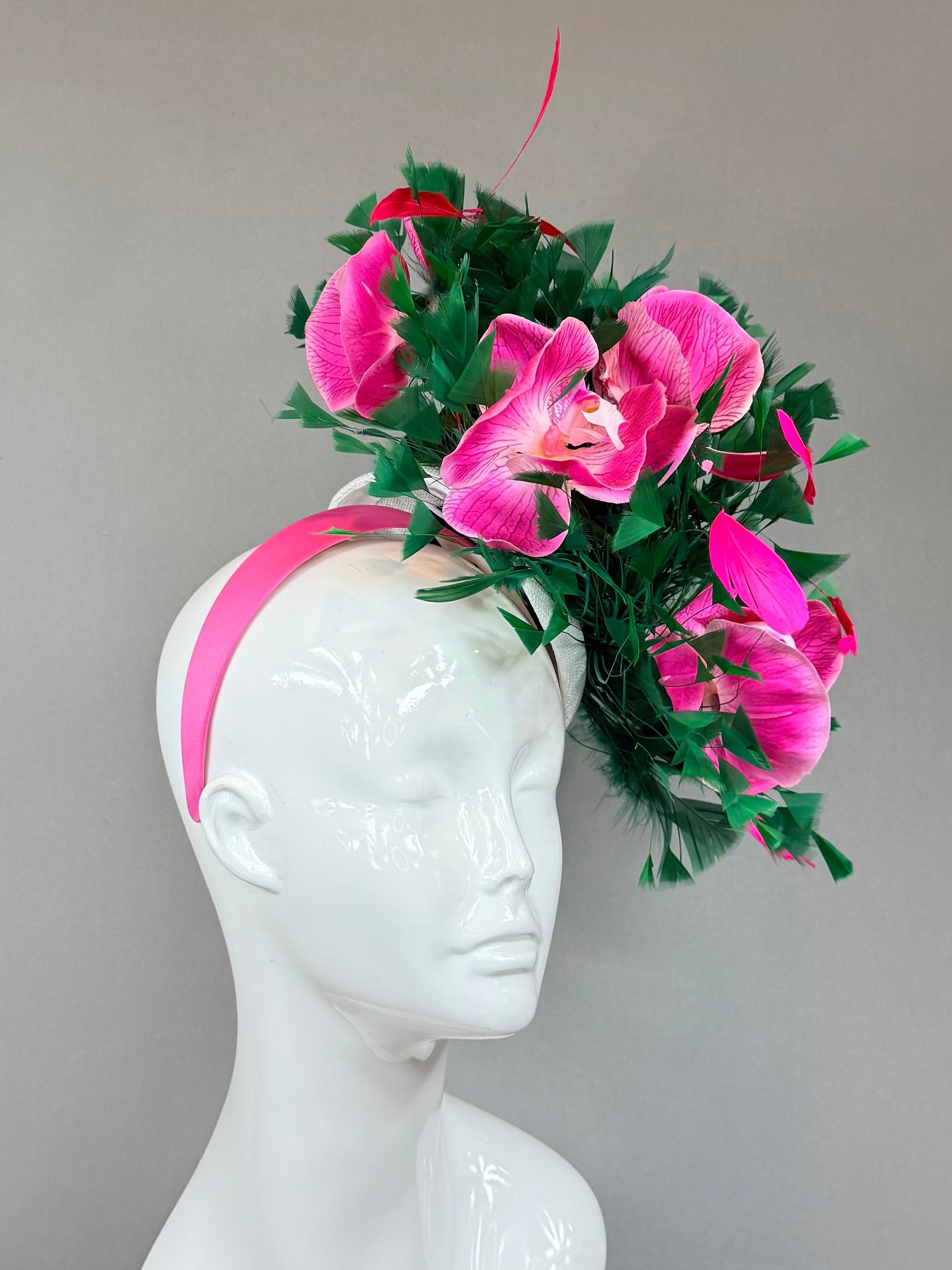 Kentucky Derby Fascinator Hat | Pink and Green Derby Hat | Derbyologie
