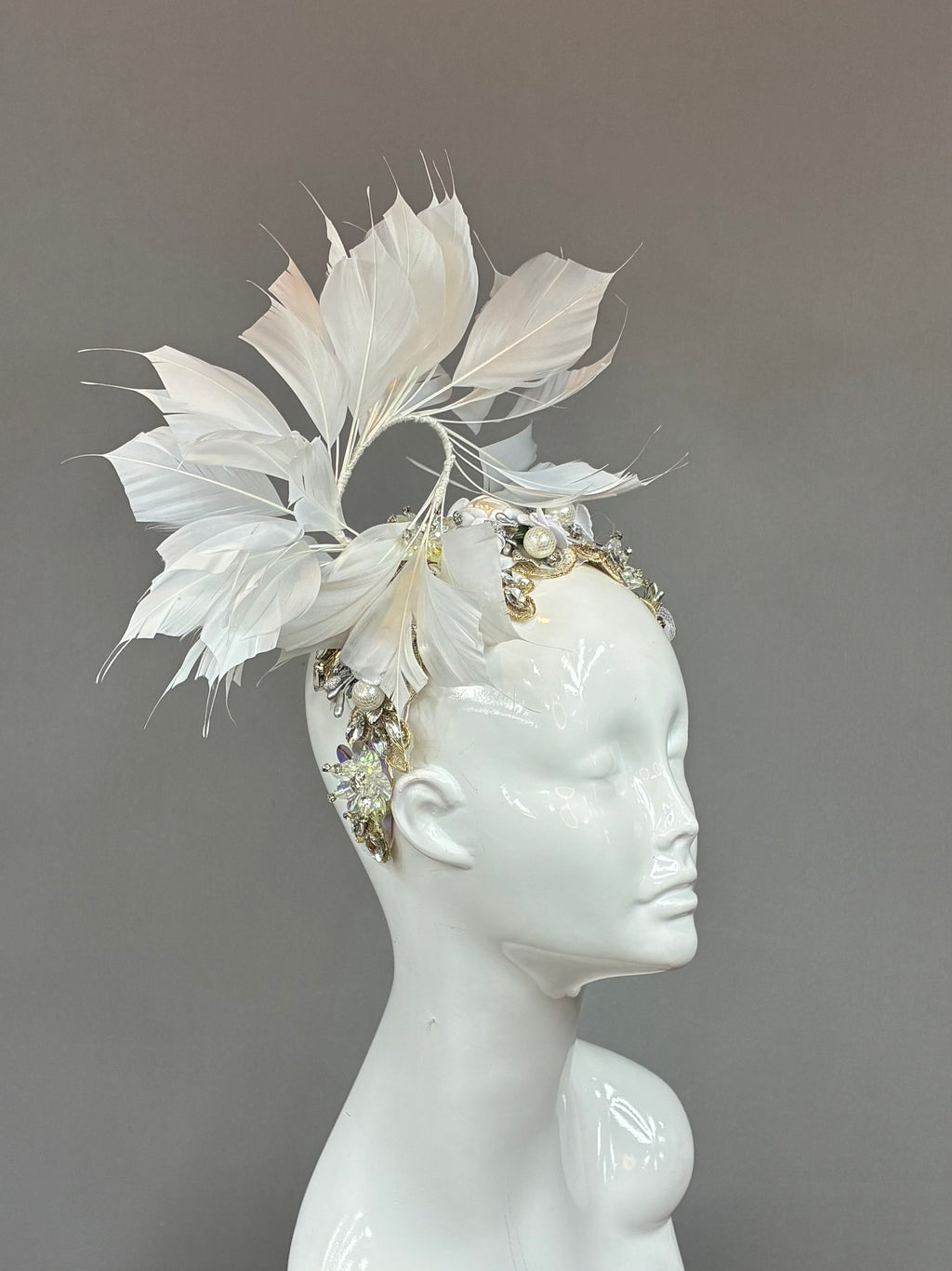 White Derby Fascinator, Kentucky Derby Hat Alternative, Kentucky derby hat