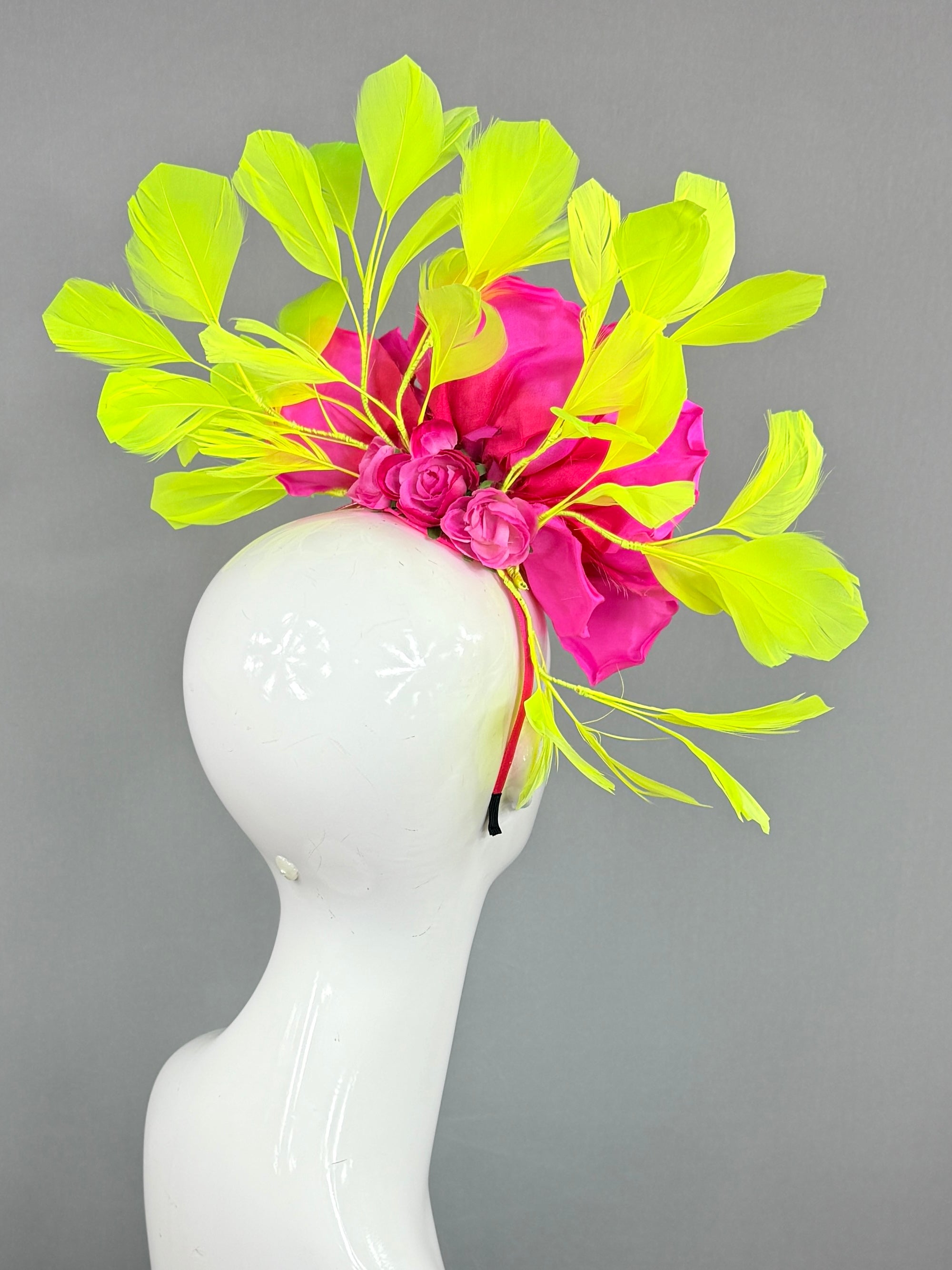 Kentucky Derby Fascinator Hat | Pink and Yellow Headpiece | Derbyologie