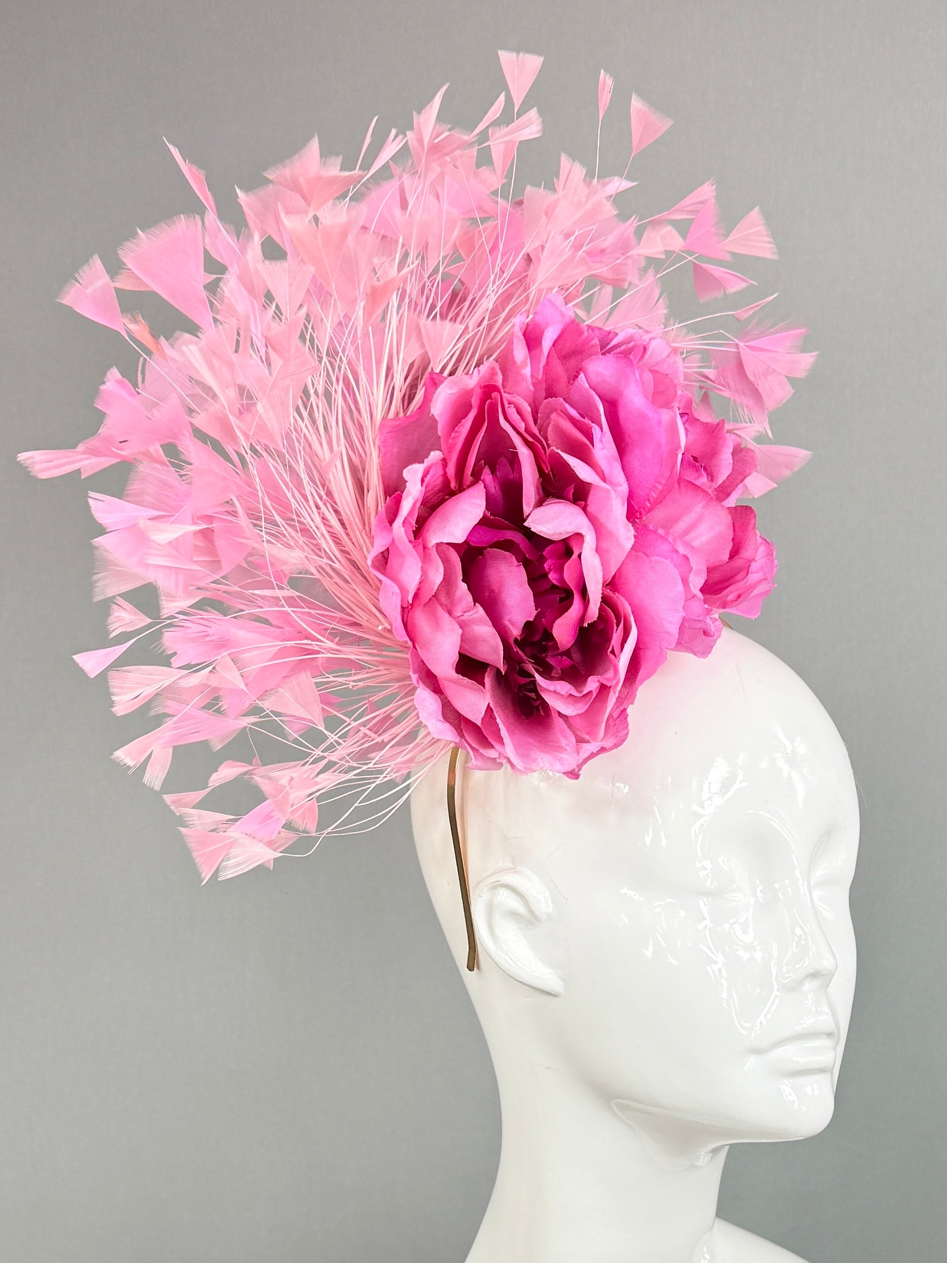 Kentucky Derby Fascinator Hat | Pink Floral Headpiece | Derbyologie