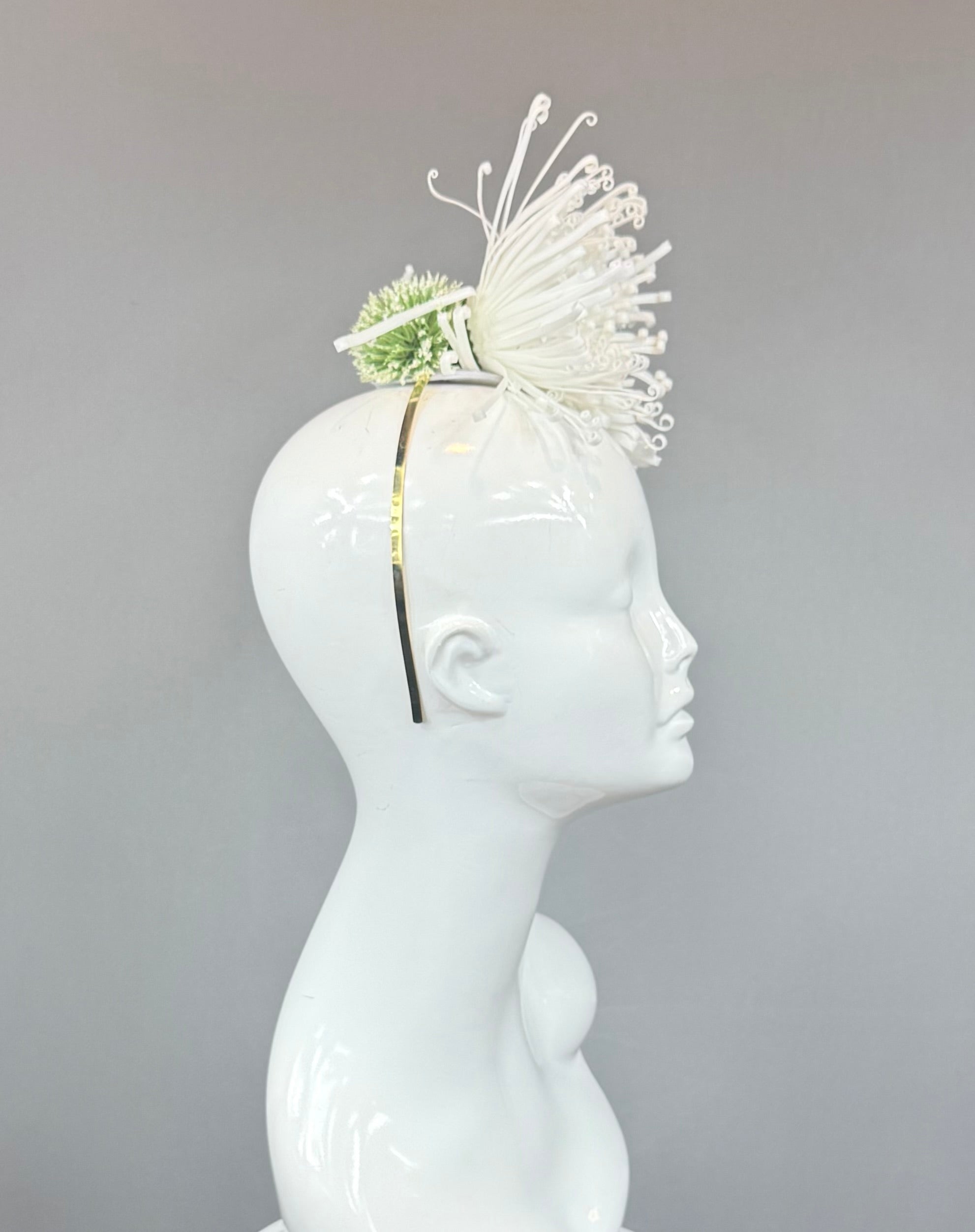 Kentucky Derby Fascinator Hat | White Headband Hat | Derbyologie