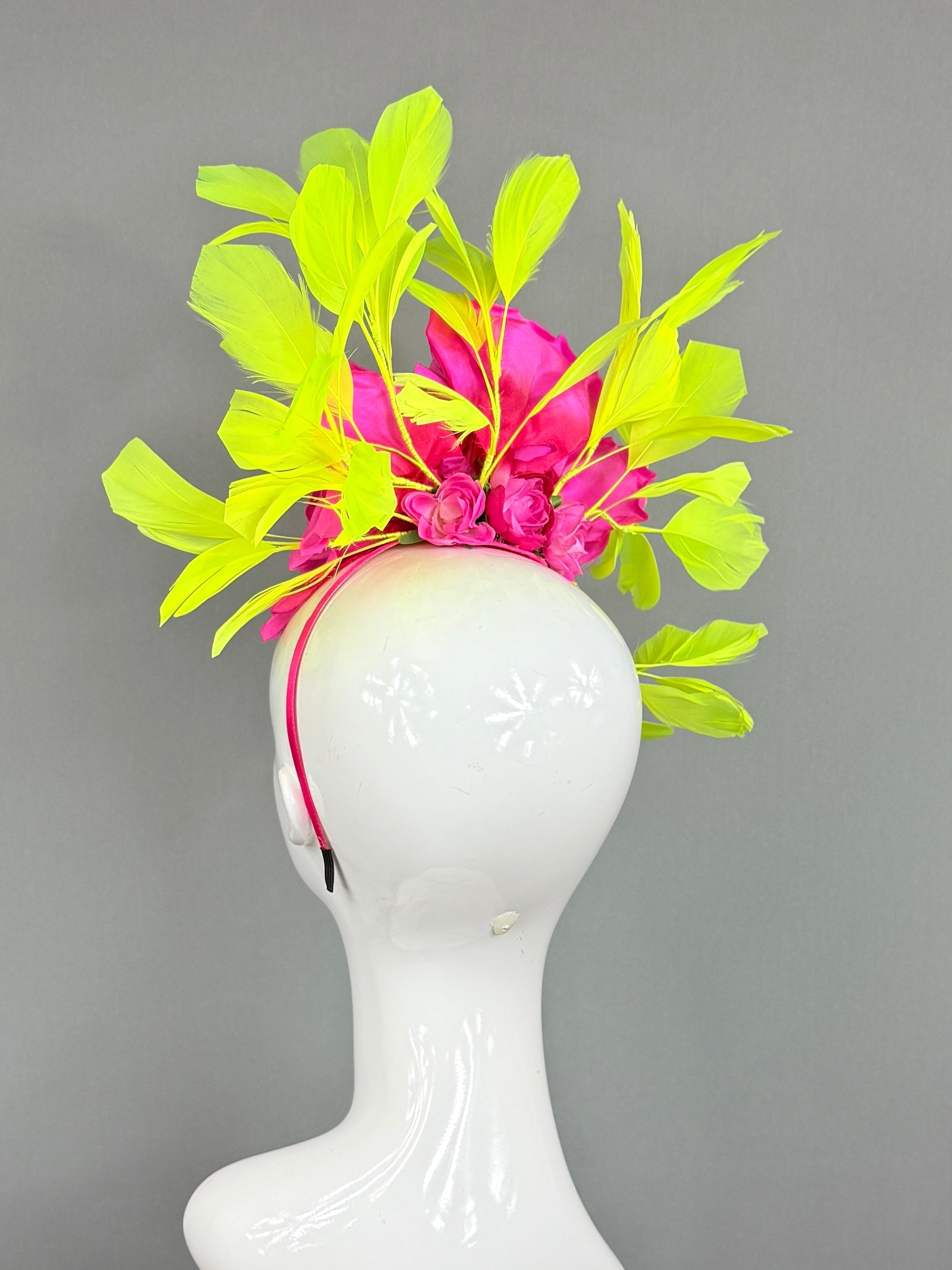 Kentucky Derby Fascinator Hat | Pink and Yellow Headpiece | Derbyologie