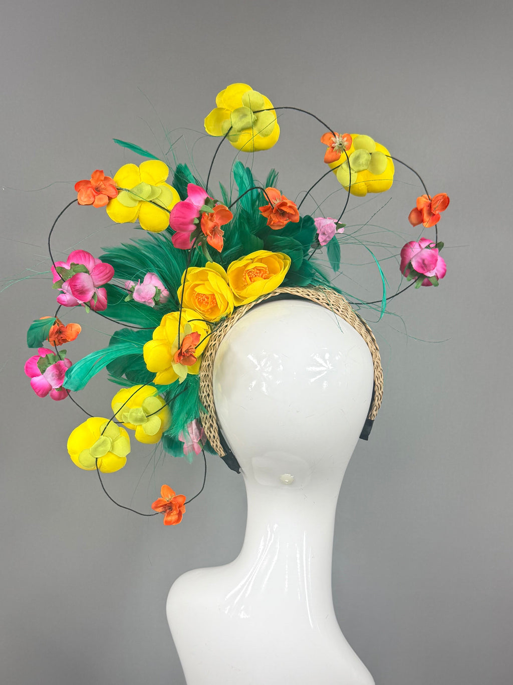 Kentucky Derby Fascinator Hat | Green Flower Fascinator Hat | Derbyologie