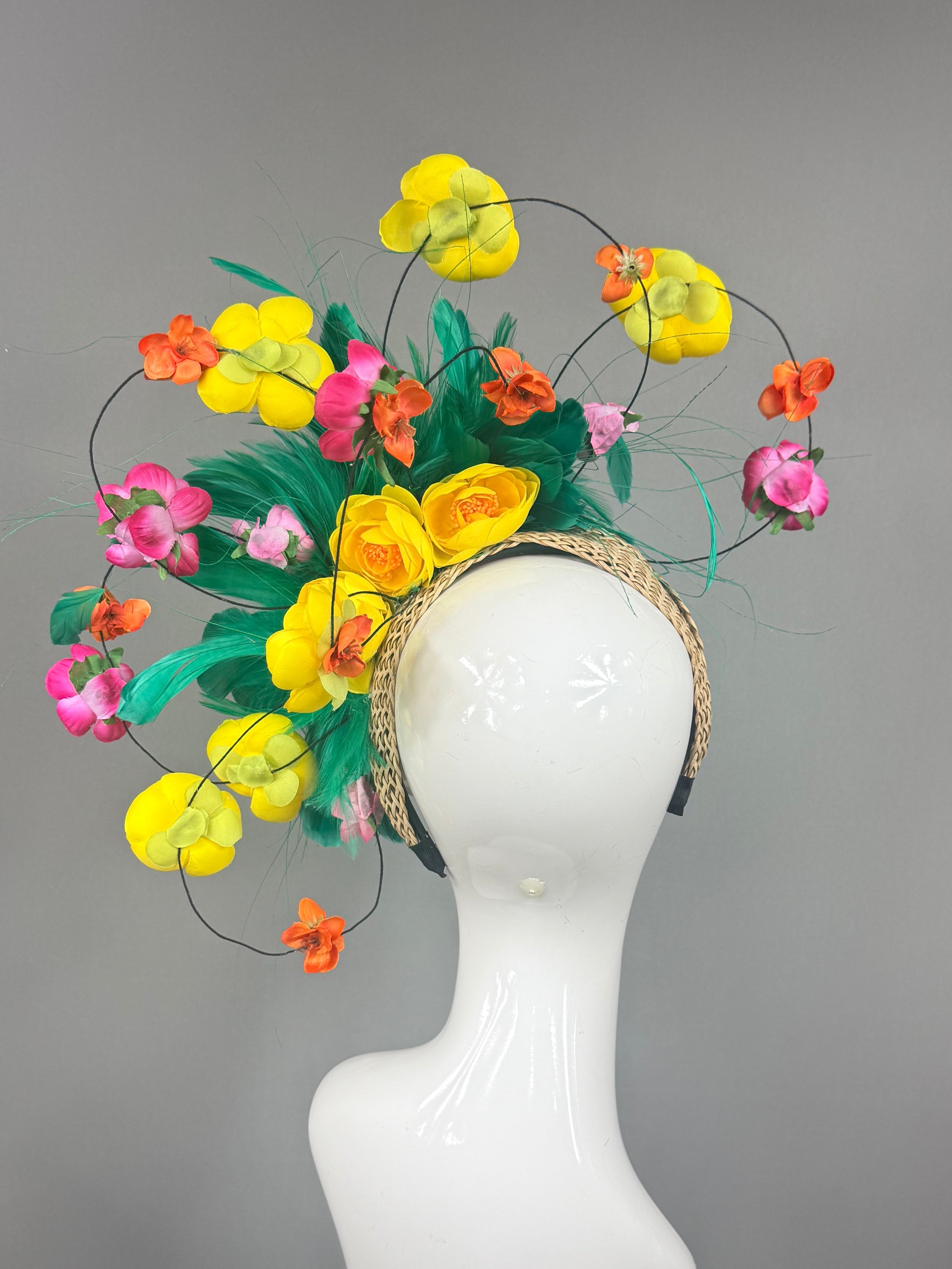 Kentucky Derby Fascinator Hat | Green Flower Fascinator Hat | Derbyologie
