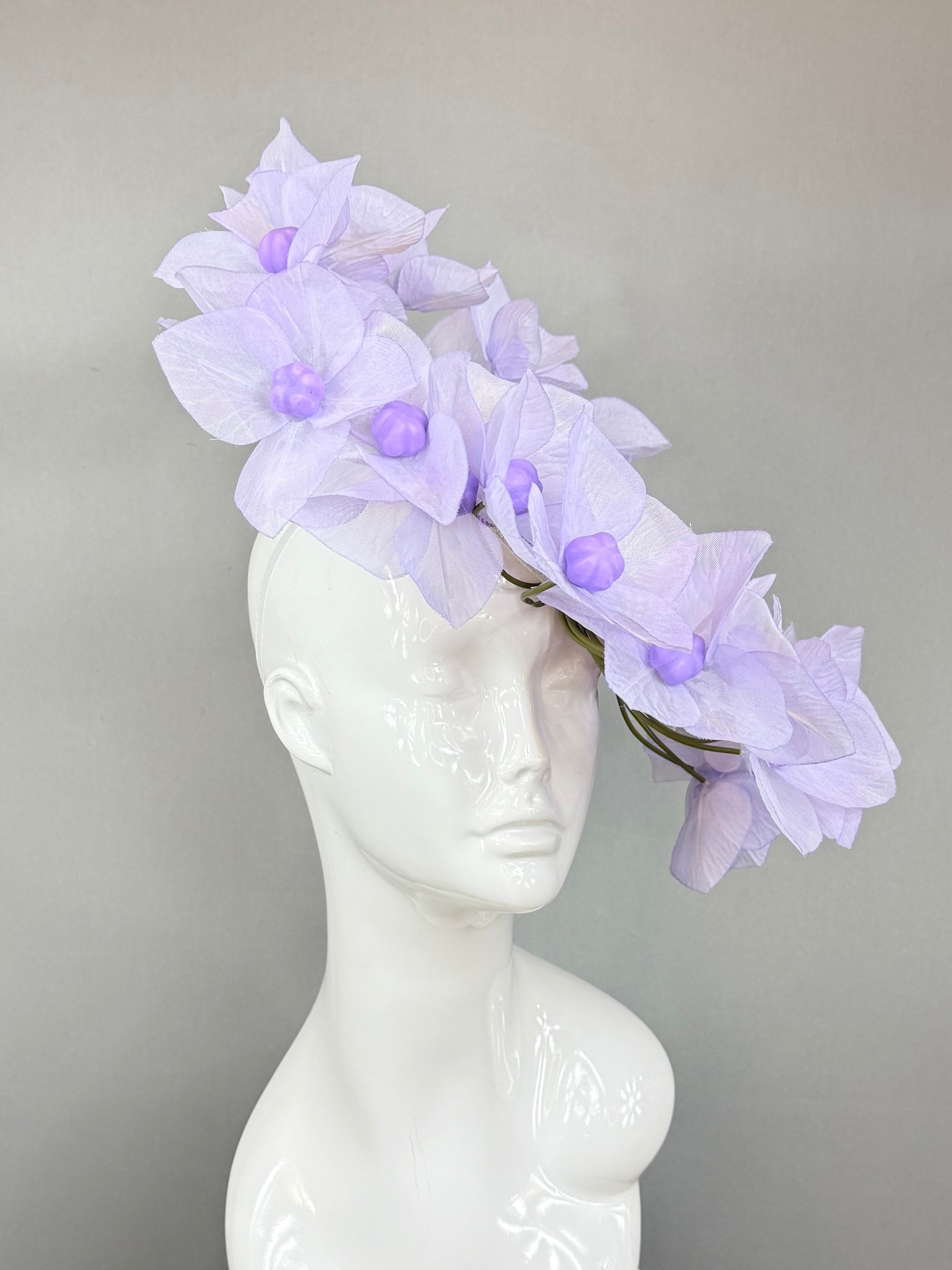 Kentucky Derby Fascinator Hat | Light Purple Flower Hat | Derbyologie