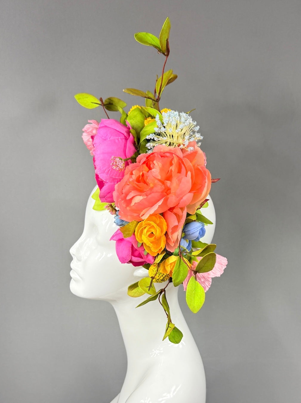 Kentucky Derby Fascinator Hat | Pink, Blue, Green, Yellow Hat | Derbyologie