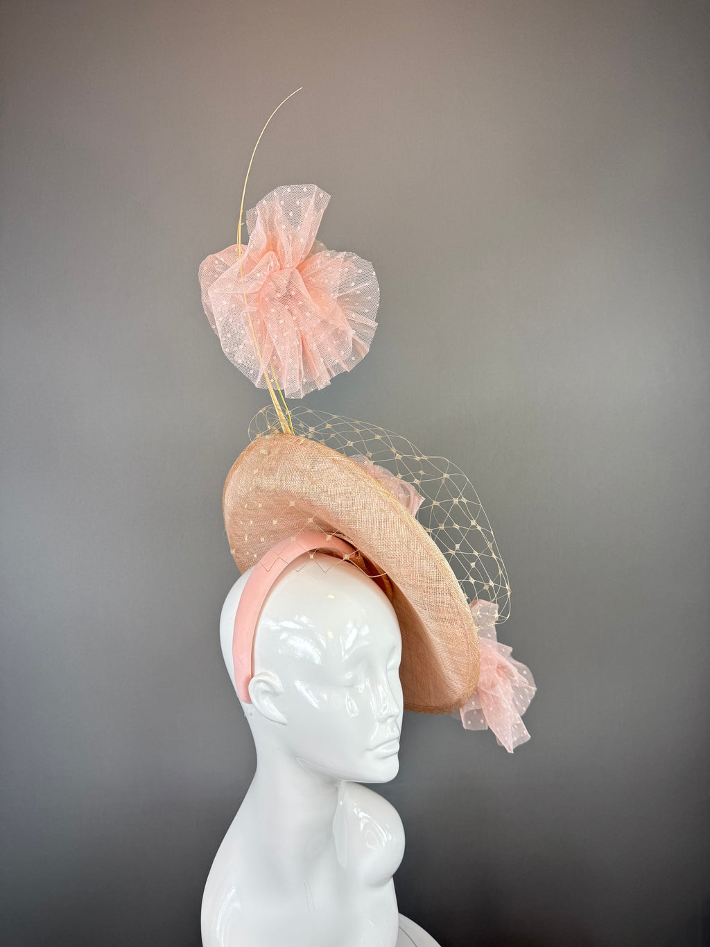 Pink Derby Fascinator, Kentucky Derby Hat Alternative, Kentucky derby hat (PLATINUM LINE)