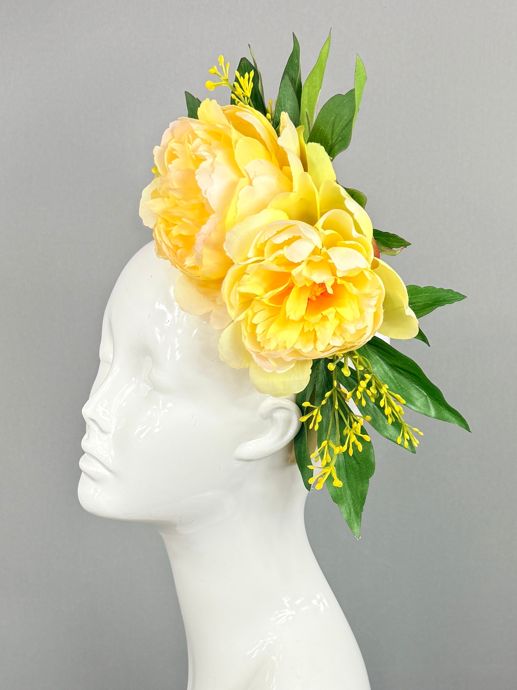 Kentucky Derby Fascinator Hat | Green, and Yellow Headpiece | Derbyologie