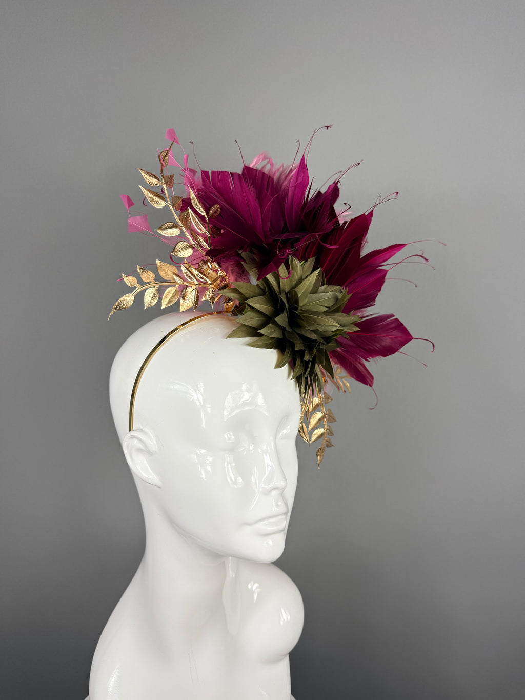 Kentucky Derby Fascinator Hat | Pink, Mauve, Green and Gold | Derbyologie