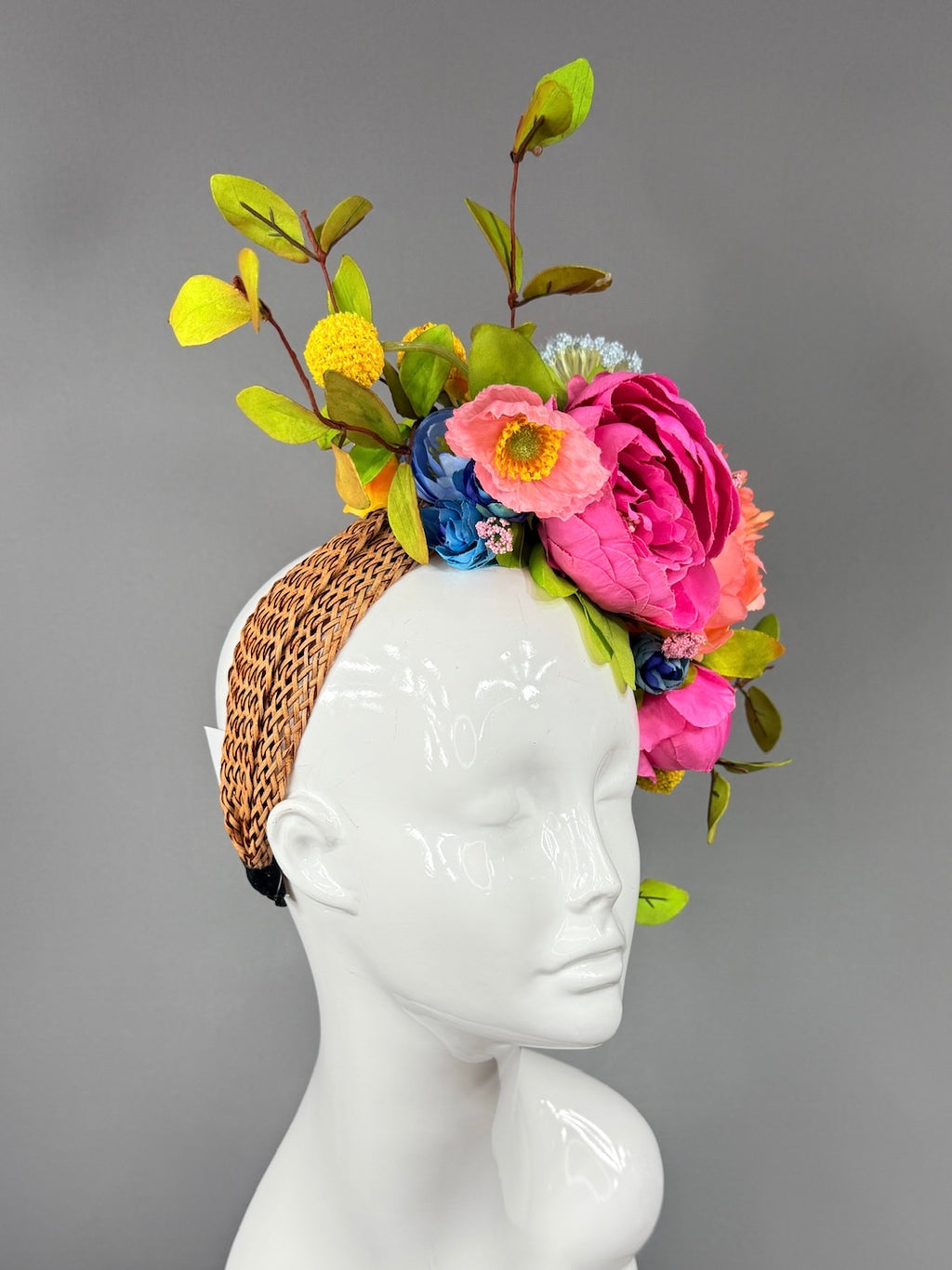 Kentucky Derby Fascinator Hat | Pink, Blue, Green, Yellow Hat | Derbyologie