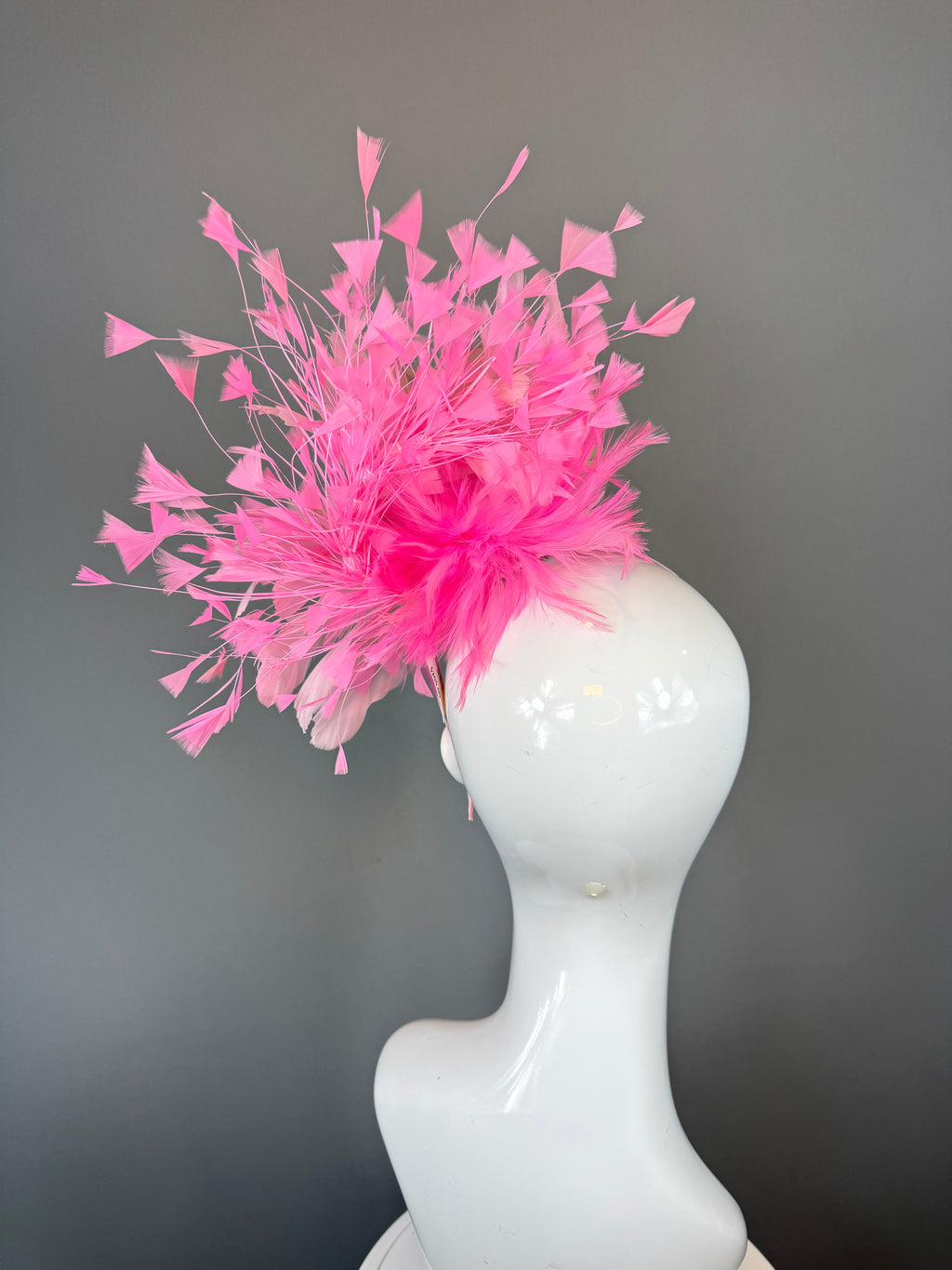 Lime Green, Hot Pink and Light Pink Derby Fascinator, Kentucky Derby Hat Alternative, Kentucky derby hat (GOLD LINE)