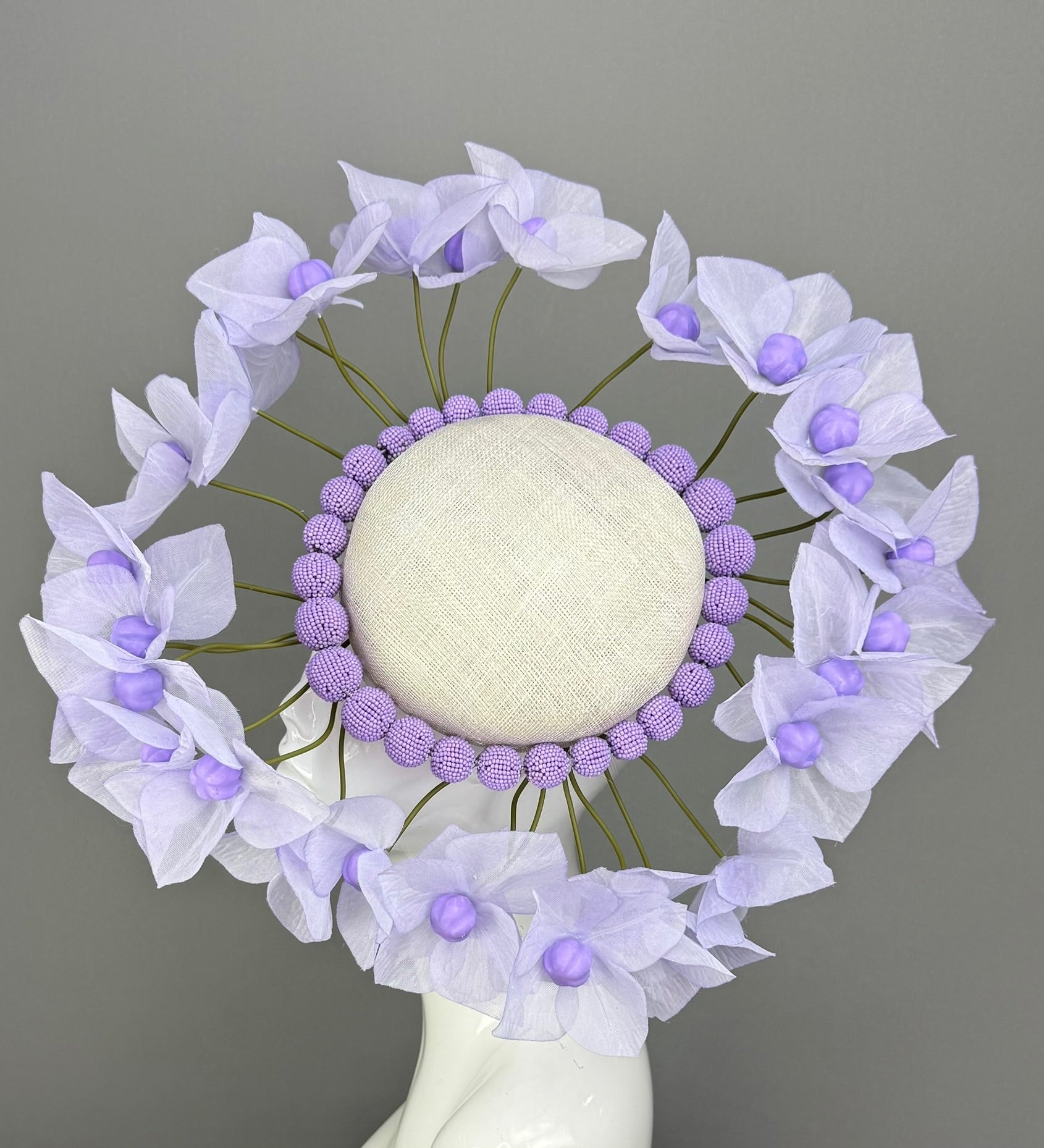 Periwinkle Kentucky Derby fascinator, Derby Hat Alternative (PLATINUM LINE)