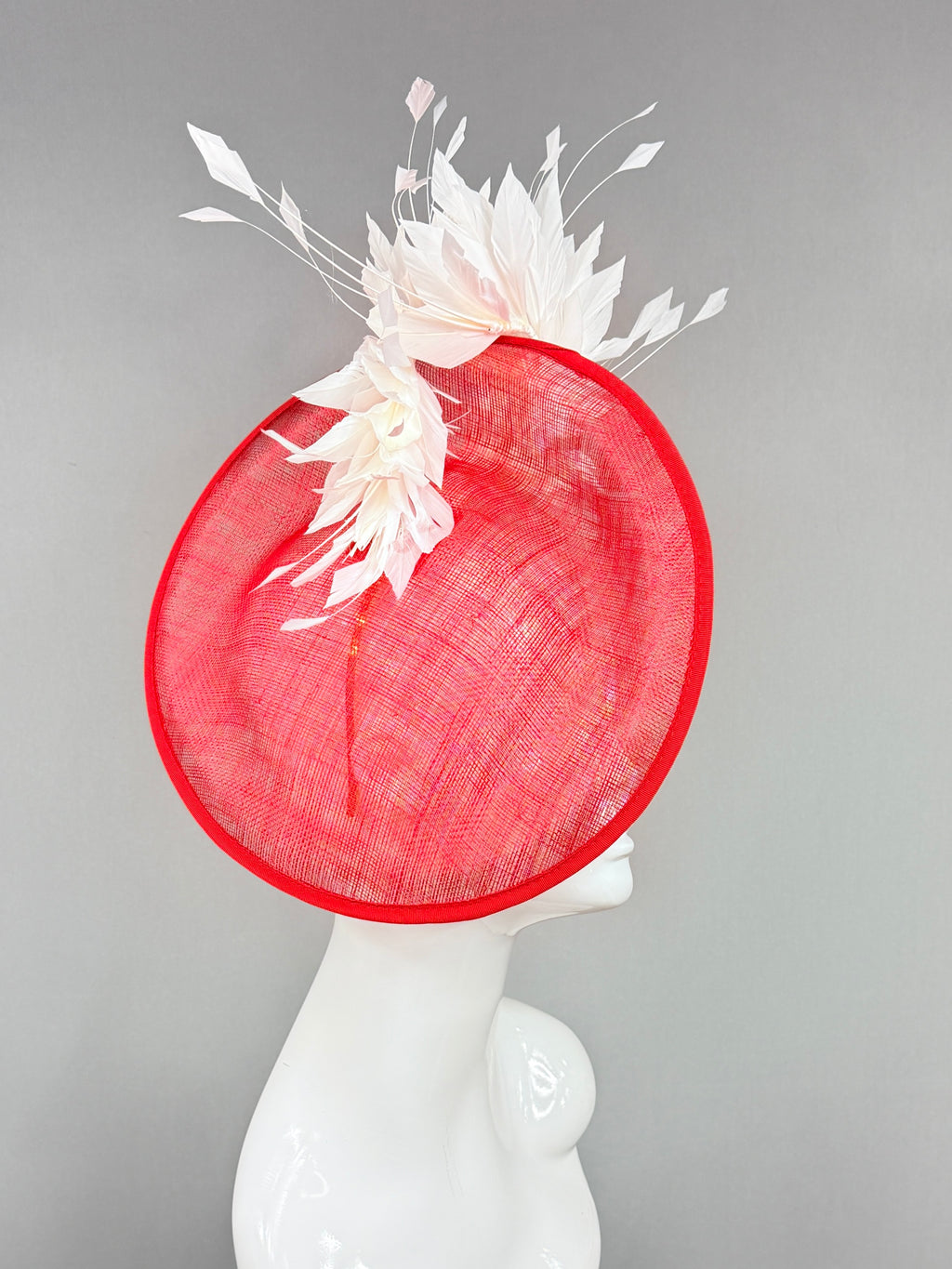 Kentucky Derby Fascinator Hat | Red and White Derby Hat | Derbyologie