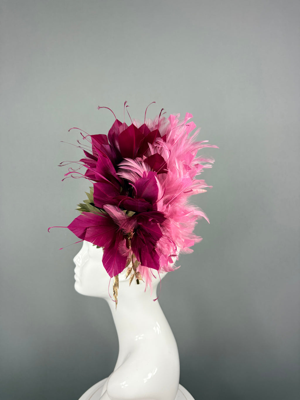 Kentucky Derby Fascinator Hat | Pink, Mauve, Green and Gold | Derbyologie
